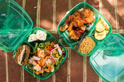 Dining halls switch to reusable to-go boxes